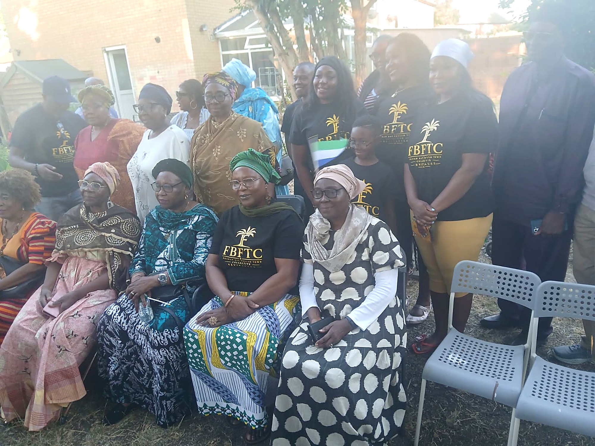 Community members gathered for the group portrait